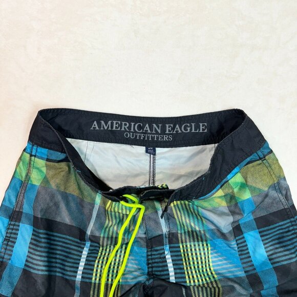 American Eagle Outfitters AEO Men's Board Shorts Swim Trunks Size M - Beachwear - Picture 11 of 14